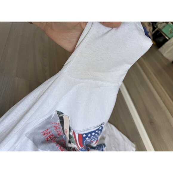 VINTAGE Alabama Fan Club Shirt Mens Small / Womens M White 90s Single Stitch Tee - Picture 9 of 10